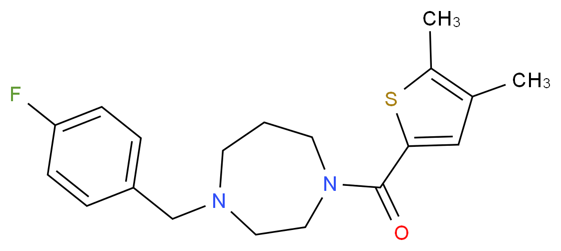 1-[(4,5-dimethyl-2-thienyl)carbonyl]-4-(4-fluorobenzyl)-1,4-diazepane_Molecular_structure_CAS_)