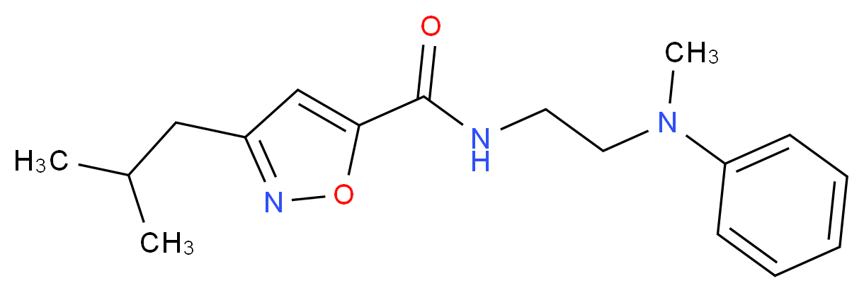 3-isobutyl-N-{2-[methyl(phenyl)amino]ethyl}-5-isoxazolecarboxamide_Molecular_structure_CAS_)
