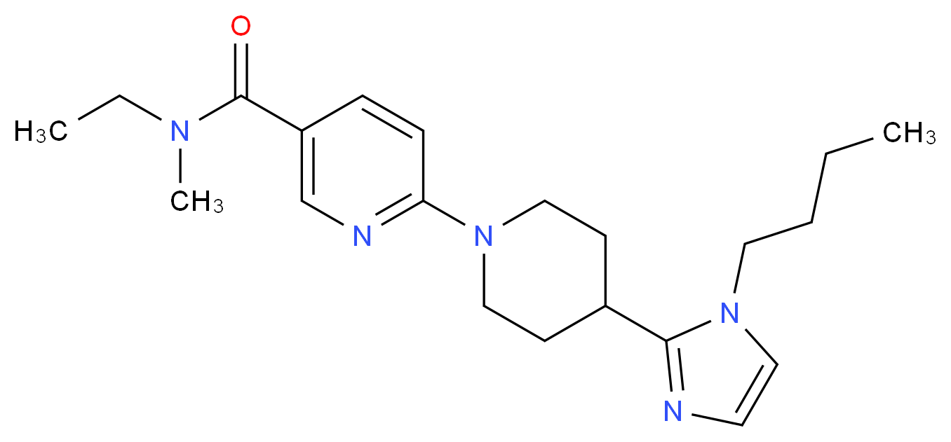 6-[4-(1-butyl-1H-imidazol-2-yl)piperidin-1-yl]-N-ethyl-N-methylnicotinamide_Molecular_structure_CAS_)