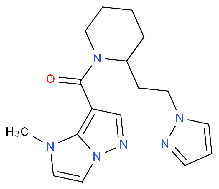 1-methyl-7-({2-[2-(1H-pyrazol-1-yl)ethyl]piperidin-1-yl}carbonyl)-1H-imidazo[1,2-b]pyrazole_Molecular_structure_CAS_)
