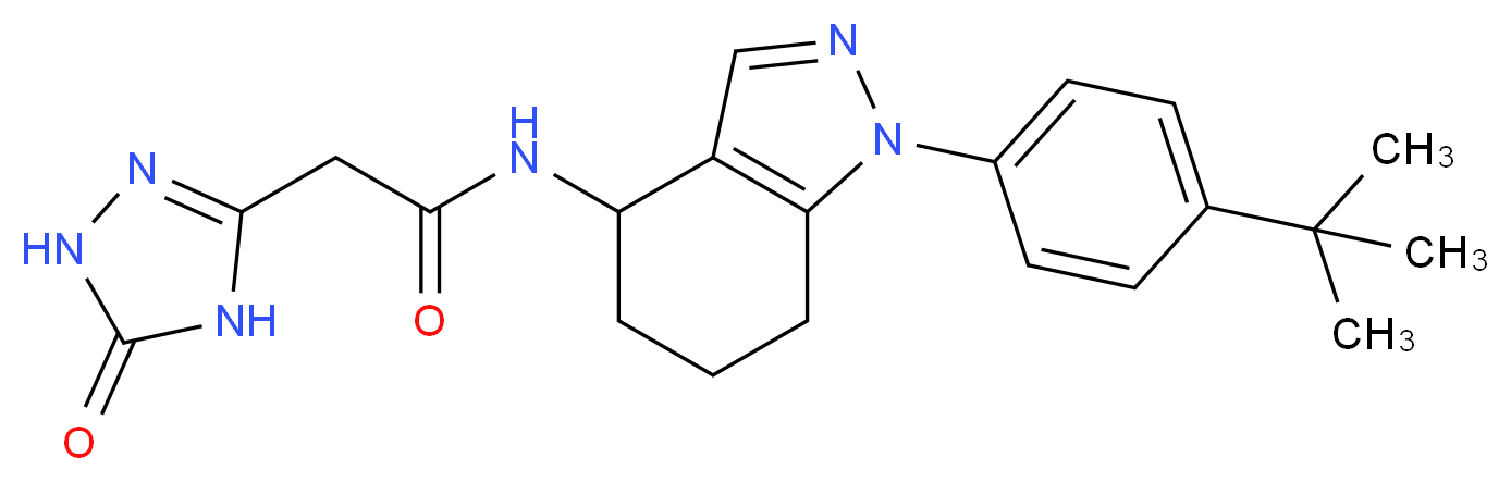 N-[1-(4-tert-butylphenyl)-4,5,6,7-tetrahydro-1H-indazol-4-yl]-2-(5-oxo-4,5-dihydro-1H-1,2,4-triazol-3-yl)acetamide_Molecular_structure_CAS_)