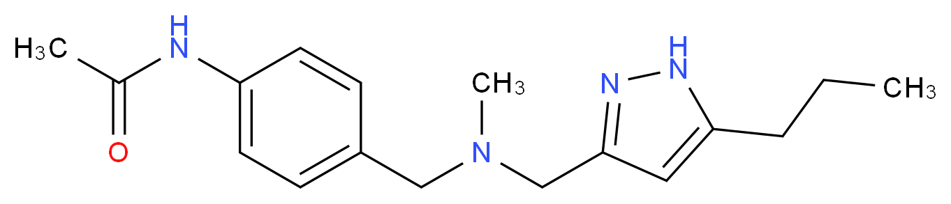 N-[4-({methyl[(5-propyl-1H-pyrazol-3-yl)methyl]amino}methyl)phenyl]acetamide_Molecular_structure_CAS_)