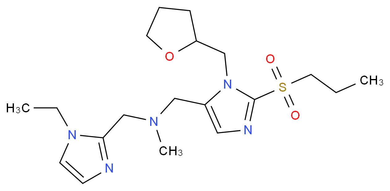 1-(1-ethyl-1H-imidazol-2-yl)-N-methyl-N-{[2-(propylsulfonyl)-1-(tetrahydro-2-furanylmethyl)-1H-imidazol-5-yl]methyl}methanamine_Molecular_structure_CAS_)