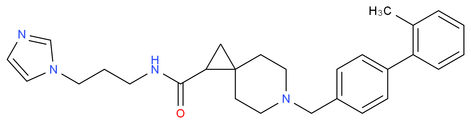 N-[3-(1H-imidazol-1-yl)propyl]-6-[(2'-methyl-4-biphenylyl)methyl]-6-azaspiro[2.5]octane-1-carboxamide_Molecular_structure_CAS_)