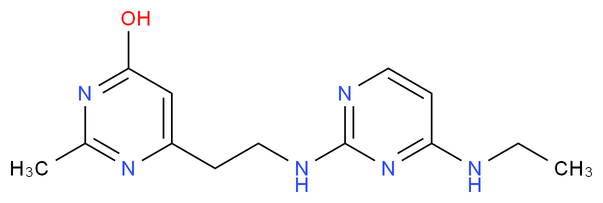 6-(2-{[4-(ethylamino)pyrimidin-2-yl]amino}ethyl)-2-methylpyrimidin-4-ol_Molecular_structure_CAS_)