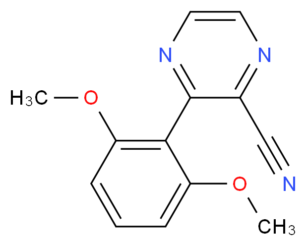 3-(2,6-dimethoxyphenyl)-2-pyrazinecarbonitrile_Molecular_structure_CAS_)