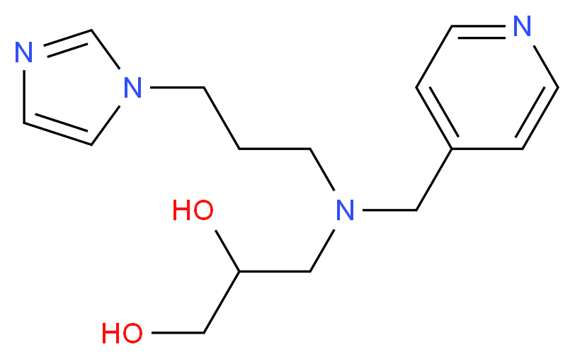 3-[[3-(1H-imidazol-1-yl)propyl](pyridin-4-ylmethyl)amino]propane-1,2-diol_Molecular_structure_CAS_)