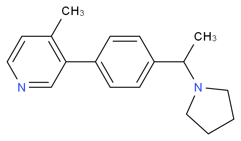 4-methyl-3-[4-(1-pyrrolidin-1-ylethyl)phenyl]pyridine_Molecular_structure_CAS_)