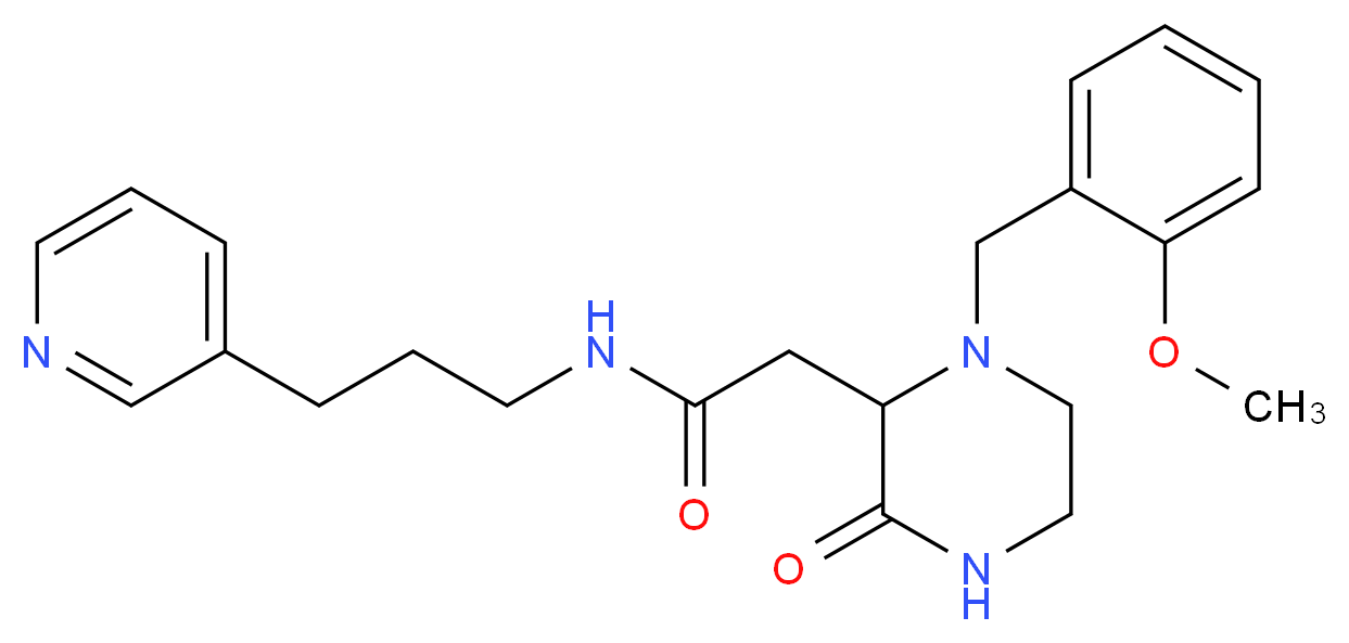 2-[1-(2-methoxybenzyl)-3-oxo-2-piperazinyl]-N-[3-(3-pyridinyl)propyl]acetamide_Molecular_structure_CAS_)