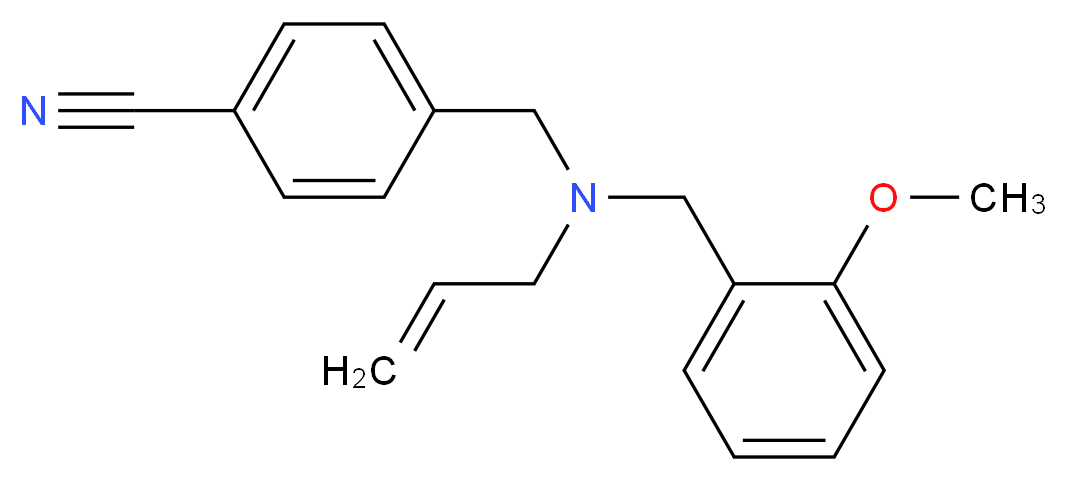 4-{[allyl(2-methoxybenzyl)amino]methyl}benzonitrile_Molecular_structure_CAS_)