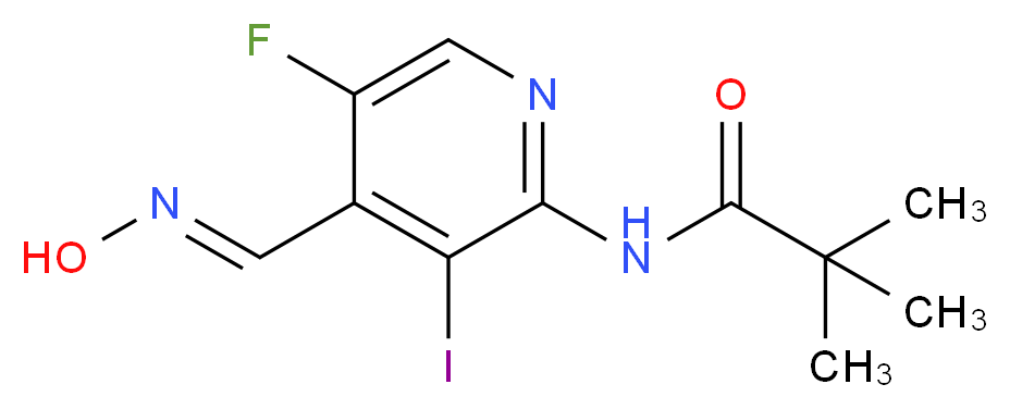 (E)-N-(5-Fluoro-4-((hydroxyimino)methyl)-3-iodopyridin-2-yl)pivalamide_Molecular_structure_CAS_)