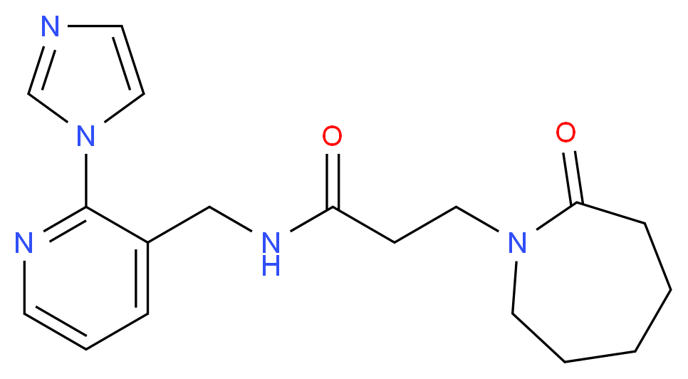 N-{[2-(1H-imidazol-1-yl)-3-pyridinyl]methyl}-3-(2-oxo-1-azepanyl)propanamide_Molecular_structure_CAS_)