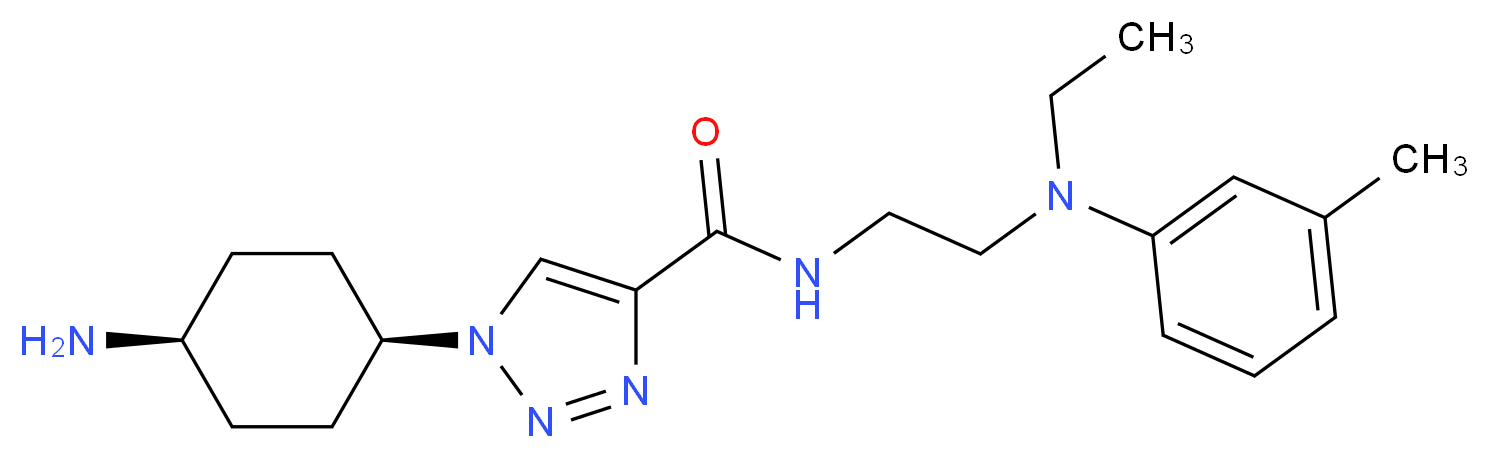 1-(cis-4-aminocyclohexyl)-N-{2-[ethyl(3-methylphenyl)amino]ethyl}-1H-1,2,3-triazole-4-carboxamide_Molecular_structure_CAS_)