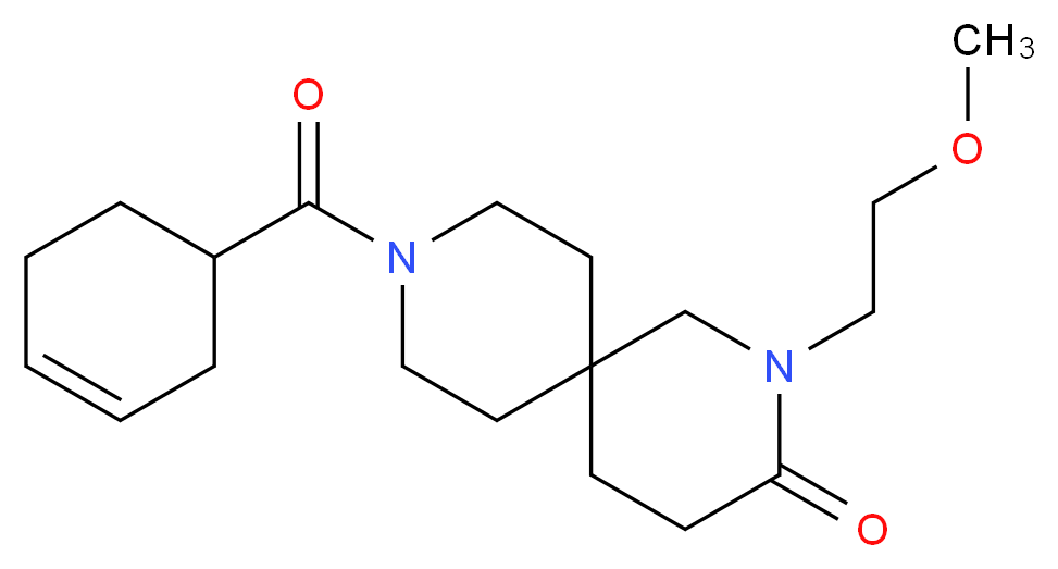 9-(3-cyclohexen-1-ylcarbonyl)-2-(2-methoxyethyl)-2,9-diazaspiro[5.5]undecan-3-one_Molecular_structure_CAS_)