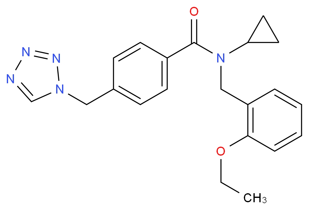 N-cyclopropyl-N-(2-ethoxybenzyl)-4-(1H-tetrazol-1-ylmethyl)benzamide_Molecular_structure_CAS_)