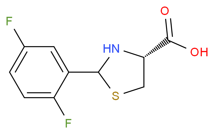 (4R)-2-(2,5-difluorophenyl)thiazolidine-4-carboxylic acid_Molecular_structure_CAS_)