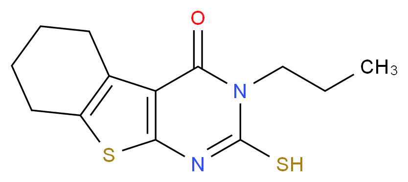 2-Mercapto-3-propyl-5,6,7,8-tetrahydro-3H-benzo[4,5]thieno[2,3-d]pyrimidin-4-one_Molecular_structure_CAS_)
