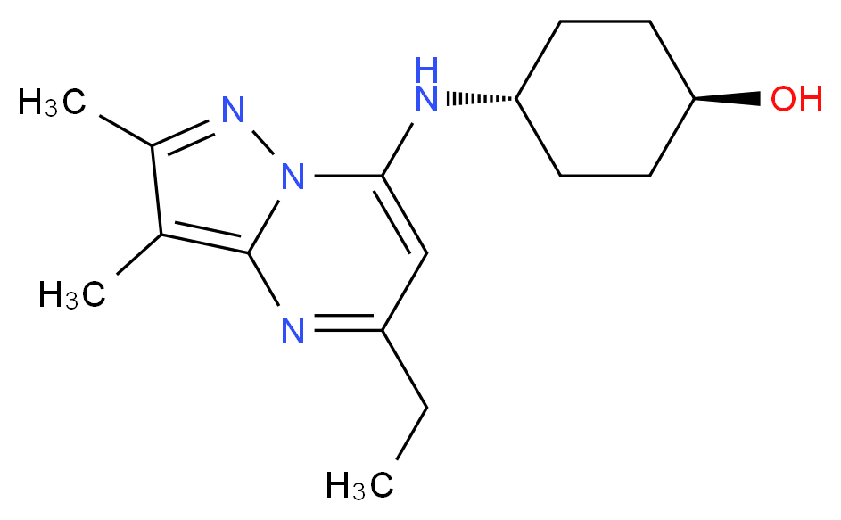 trans-4-[(5-ethyl-2,3-dimethylpyrazolo[1,5-a]pyrimidin-7-yl)amino]cyclohexanol_Molecular_structure_CAS_)