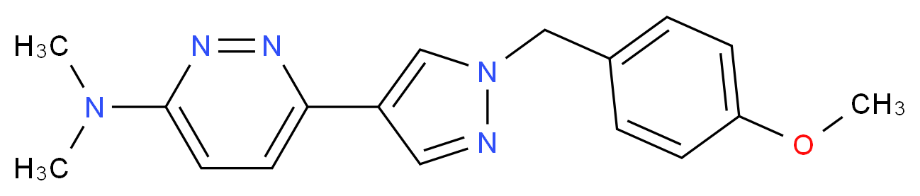 6-[1-(4-methoxybenzyl)-1H-pyrazol-4-yl]-N,N-dimethylpyridazin-3-amine_Molecular_structure_CAS_)
