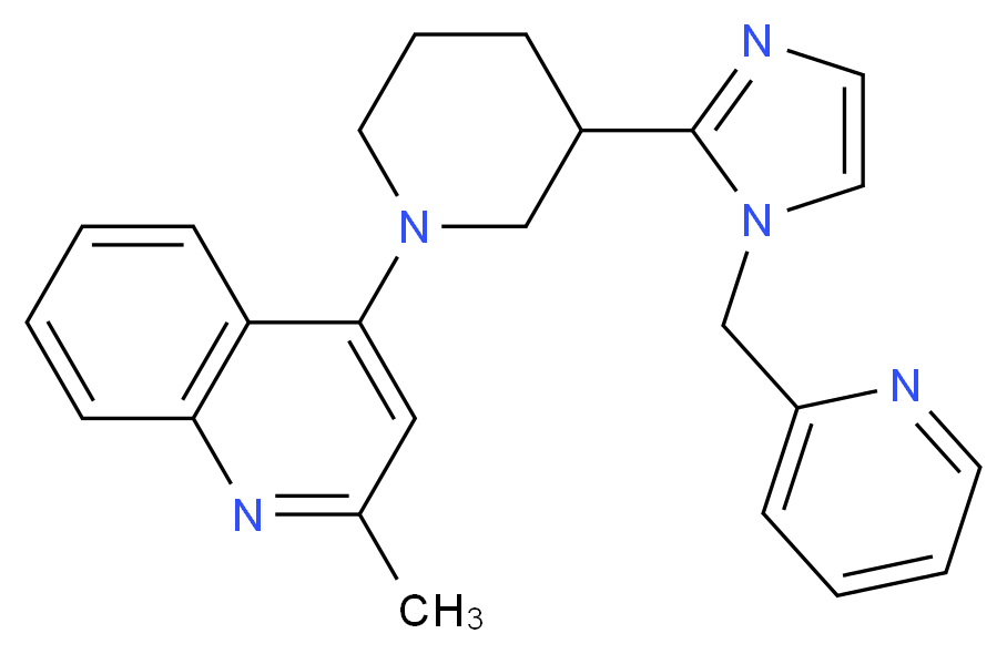 2-methyl-4-{3-[1-(pyridin-2-ylmethyl)-1H-imidazol-2-yl]piperidin-1-yl}quinoline_Molecular_structure_CAS_)