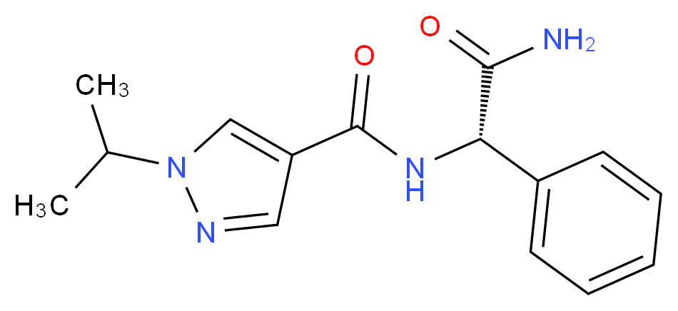 N-[(1S)-2-amino-2-oxo-1-phenylethyl]-1-isopropyl-1H-pyrazole-4-carboxamide_Molecular_structure_CAS_)