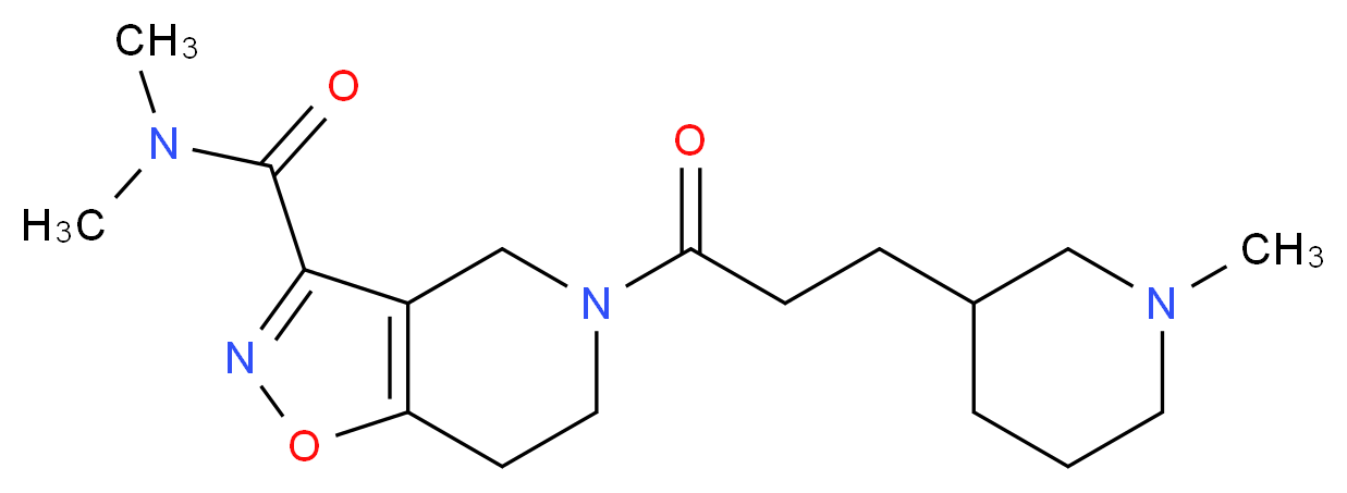 N,N-dimethyl-5-[3-(1-methyl-3-piperidinyl)propanoyl]-4,5,6,7-tetrahydroisoxazolo[4,5-c]pyridine-3-carboxamide_Molecular_structure_CAS_)