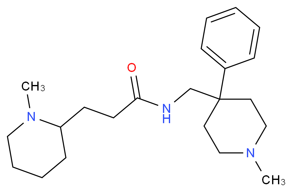 N-[(1-methyl-4-phenyl-4-piperidinyl)methyl]-3-(1-methyl-2-piperidinyl)propanamide_Molecular_structure_CAS_)