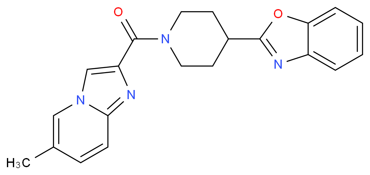 2-{1-[(6-methylimidazo[1,2-a]pyridin-2-yl)carbonyl]-4-piperidinyl}-1,3-benzoxazole_Molecular_structure_CAS_)