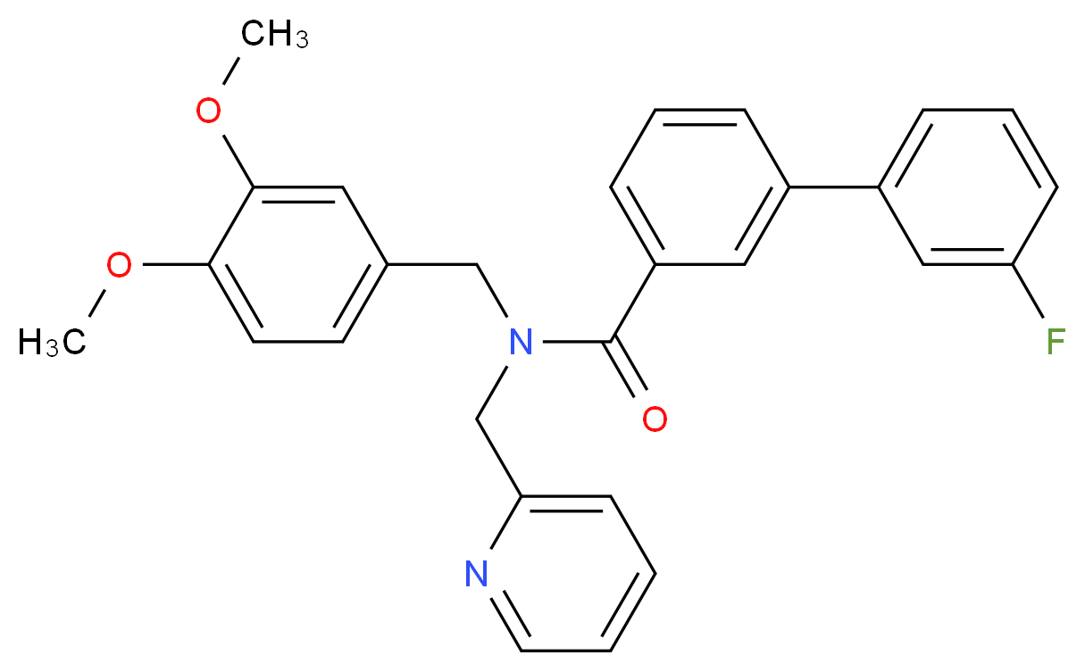 N-(3,4-dimethoxybenzyl)-3'-fluoro-N-(2-pyridinylmethyl)-3-biphenylcarboxamide_Molecular_structure_CAS_)