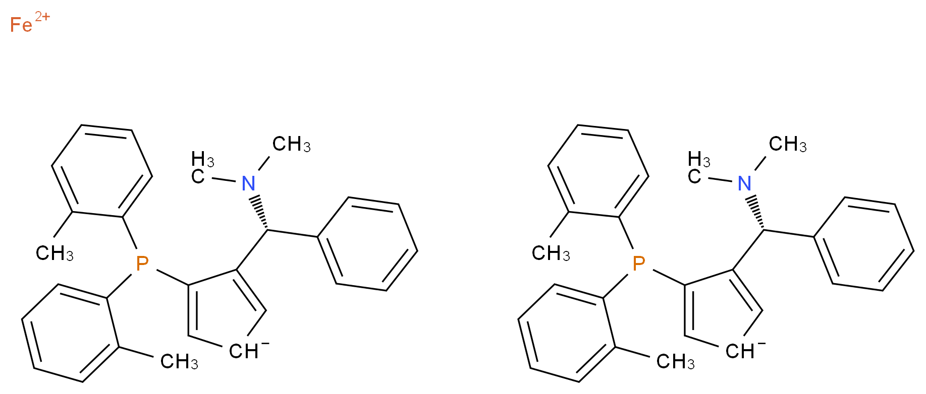 (SP,S′P)-1,1′-Bis[bis(2-methylphenyl)phosphino]-2,2′-bis[(R)-α-(dimethylamino)benzyl]ferrocene_Molecular_structure_CAS_831226-37-0)