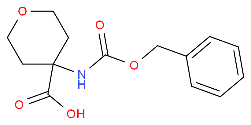 4-([(BENZYLOXY)CARBONYL]AMINO)TETRAHYDRO-2H-PYRAN-4-CARBOXYLIC ACID_Molecular_structure_CAS_138402-13-8)