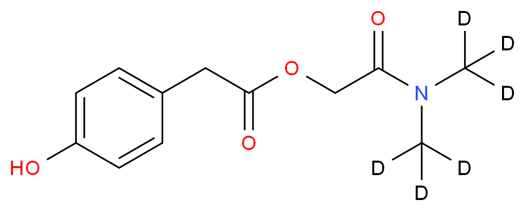 4-Hydroxy Benzeneacetic Acid 2-(Dimethylamino-d6)-2-oxoethyl Ester_Molecular_structure_CAS_)