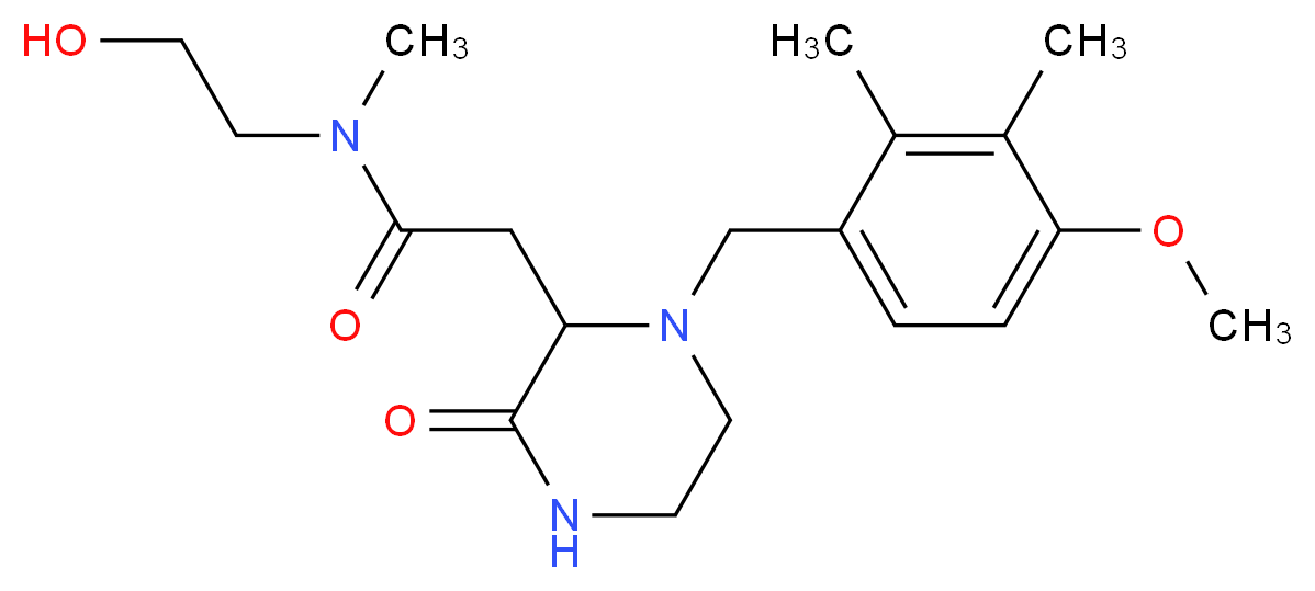 N-(2-hydroxyethyl)-2-[1-(4-methoxy-2,3-dimethylbenzyl)-3-oxo-2-piperazinyl]-N-methylacetamide_Molecular_structure_CAS_)
