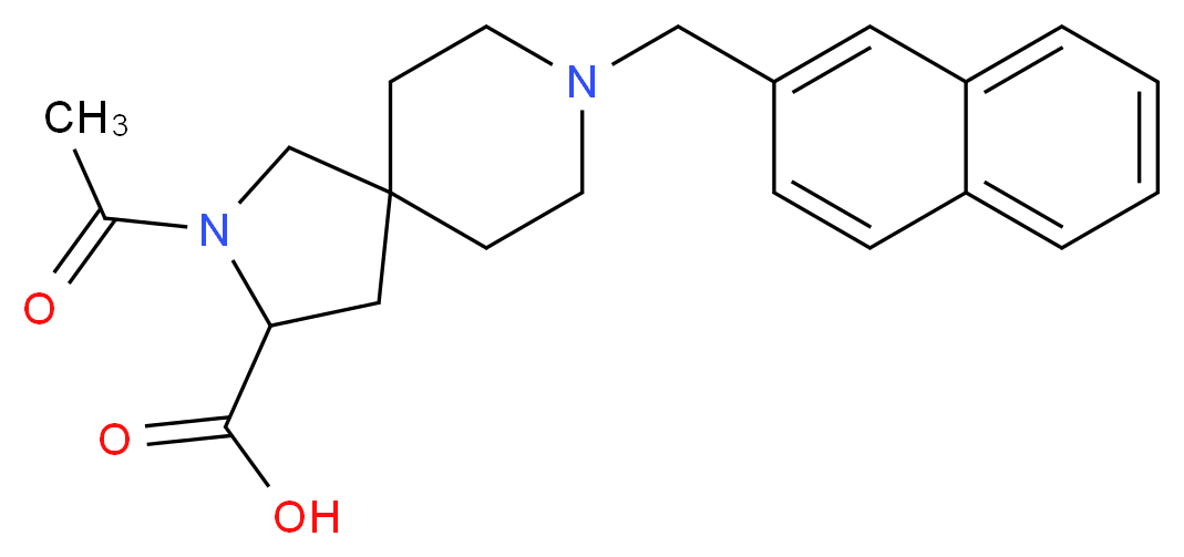 2-acetyl-8-(2-naphthylmethyl)-2,8-diazaspiro[4.5]decane-3-carboxylic acid_Molecular_structure_CAS_)