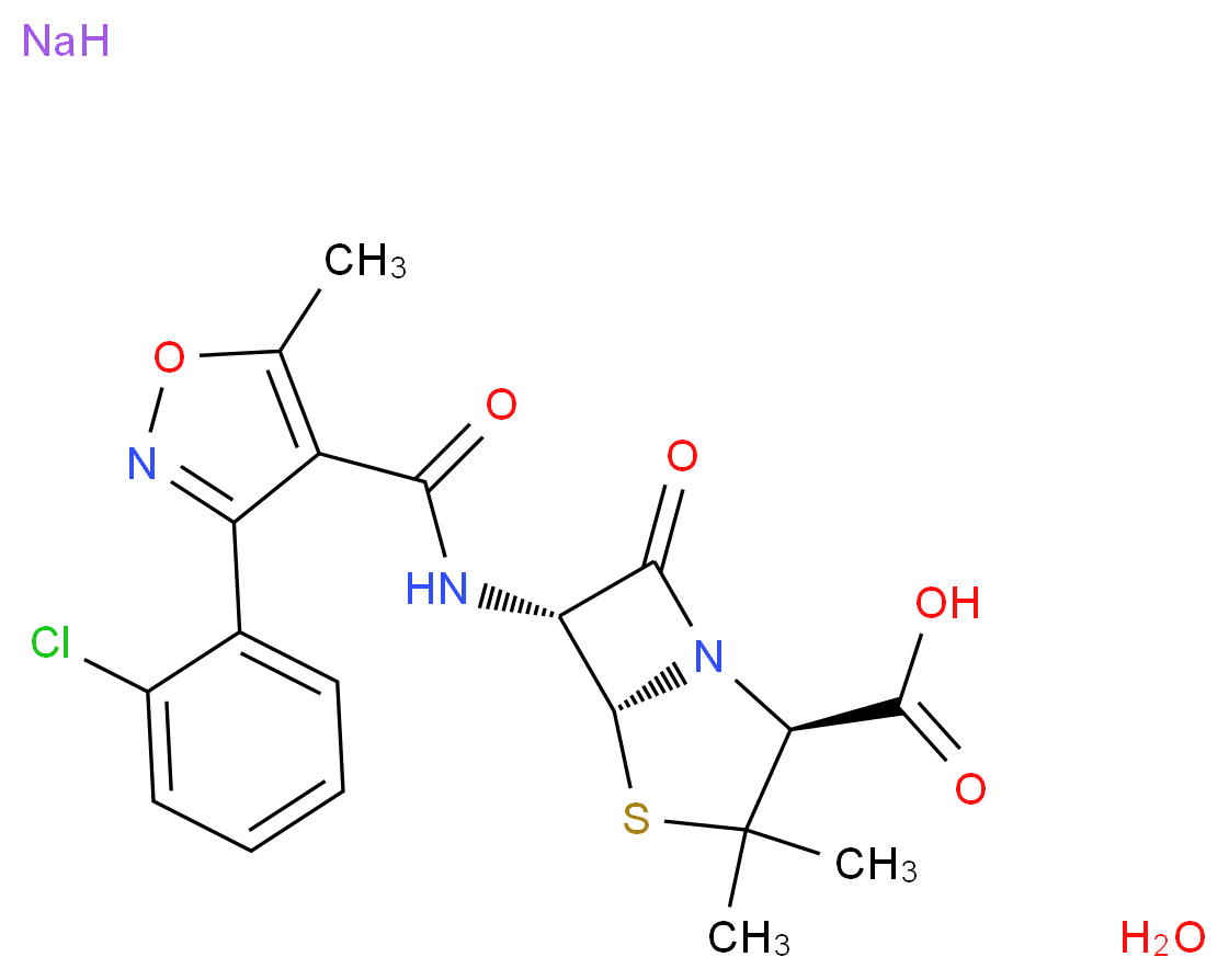 Cloxacillin sodium salt monohydrate_Molecular_structure_CAS_7081-44-9)