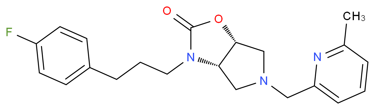 (3aS*,6aR*)-3-[3-(4-fluorophenyl)propyl]-5-[(6-methyl-2-pyridinyl)methyl]hexahydro-2H-pyrrolo[3,4-d][1,3]oxazol-2-one_Molecular_structure_CAS_)