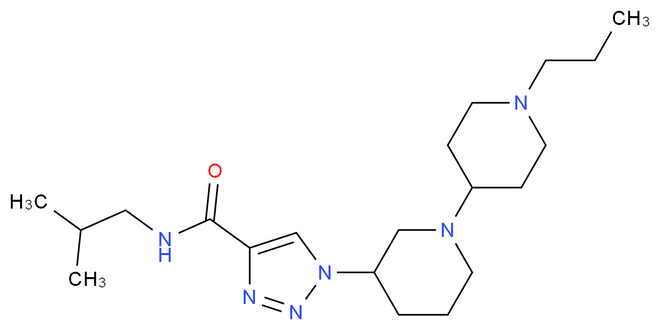 N-isobutyl-1-(1'-propyl-1,4'-bipiperidin-3-yl)-1H-1,2,3-triazole-4-carboxamide_Molecular_structure_CAS_)