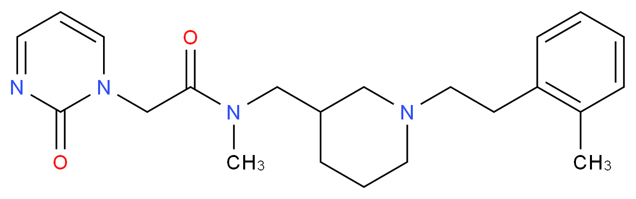 N-methyl-N-({1-[2-(2-methylphenyl)ethyl]piperidin-3-yl}methyl)-2-(2-oxopyrimidin-1(2H)-yl)acetamide_Molecular_structure_CAS_)