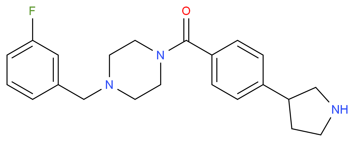 1-(3-fluorobenzyl)-4-[4-(3-pyrrolidinyl)benzoyl]piperazine_Molecular_structure_CAS_)