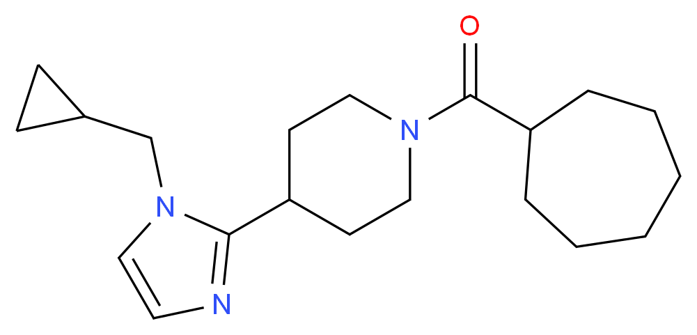 1-(cycloheptylcarbonyl)-4-[1-(cyclopropylmethyl)-1H-imidazol-2-yl]piperidine_Molecular_structure_CAS_)