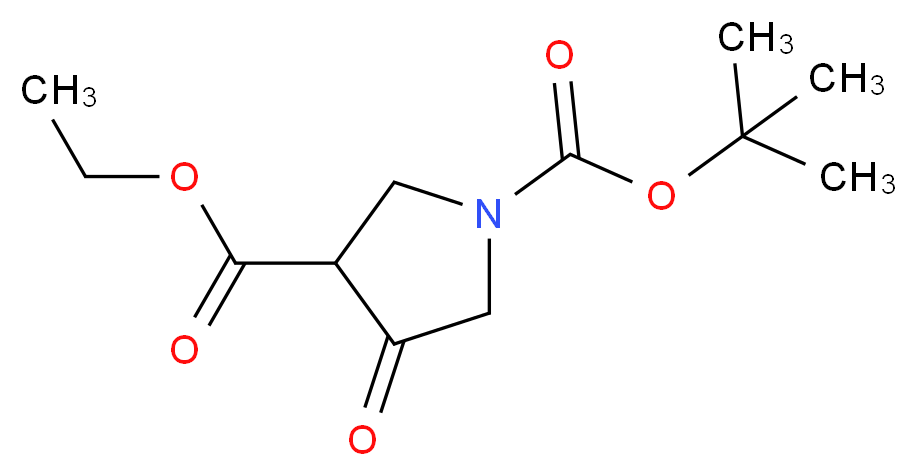 1-tert-butyl 3-ethyl 4-oxopyrrolidine-1,3-dicarboxylate_Molecular_structure_CAS_146256-98-6)