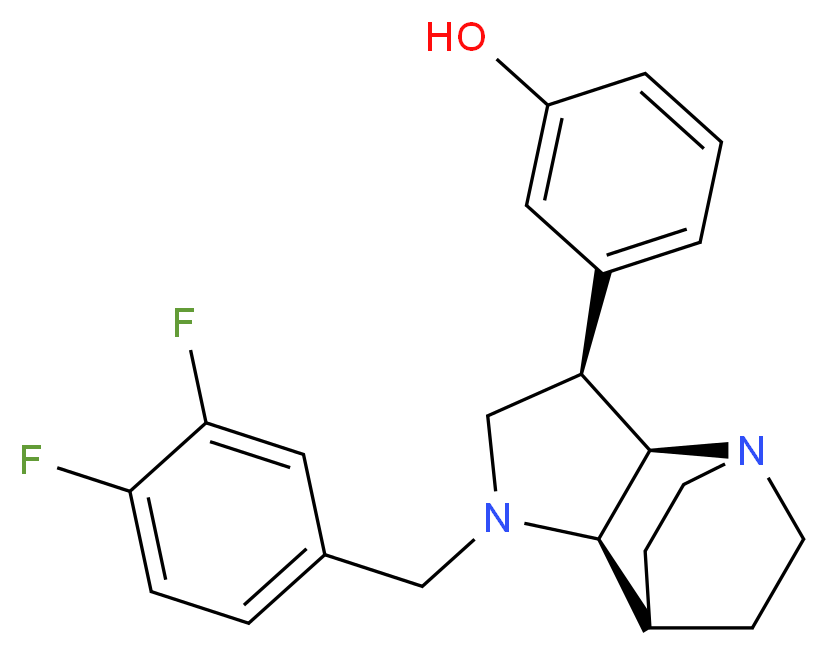 3-[(3R*,3aR*,7aR*)-1-(3,4-difluorobenzyl)octahydro-4,7-ethanopyrrolo[3,2-b]pyridin-3-yl]phenol_Molecular_structure_CAS_)