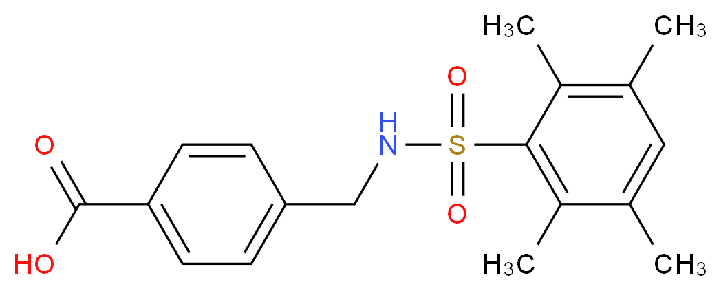 4-(2,3,5,6-Tetramethylphenylsulfonylaminomethyl)benzoic acid_Molecular_structure_CAS_690646-18-5)