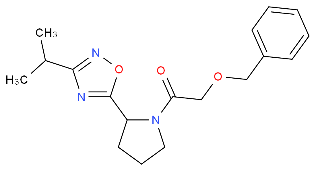 5-{1-[(benzyloxy)acetyl]-2-pyrrolidinyl}-3-isopropyl-1,2,4-oxadiazole_Molecular_structure_CAS_)