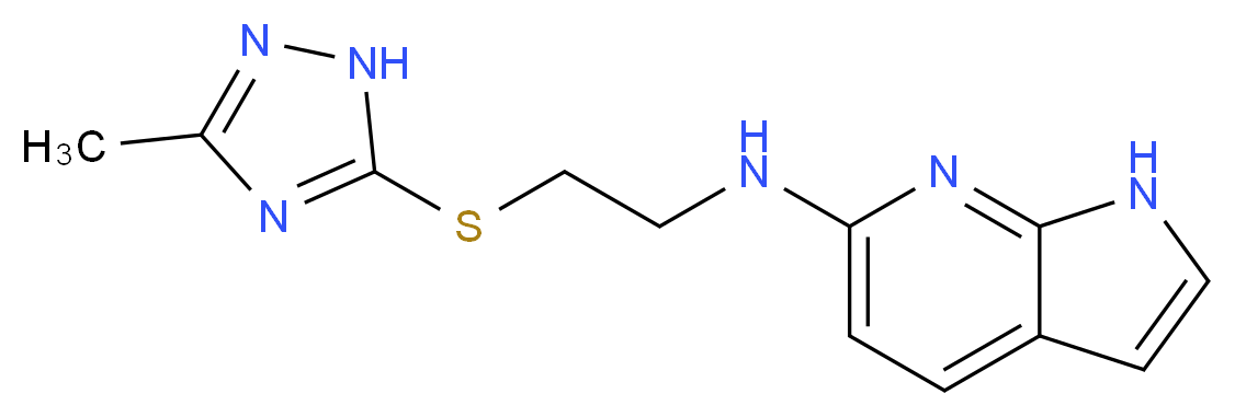 N-{2-[(3-methyl-1H-1,2,4-triazol-5-yl)thio]ethyl}-1H-pyrrolo[2,3-b]pyridin-6-amine_Molecular_structure_CAS_)