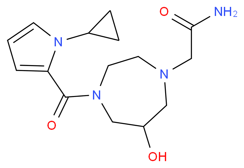 2-{4-[(1-cyclopropyl-1H-pyrrol-2-yl)carbonyl]-6-hydroxy-1,4-diazepan-1-yl}acetamide_Molecular_structure_CAS_)