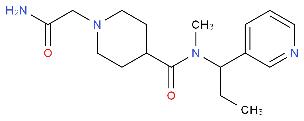 1-(2-amino-2-oxoethyl)-N-methyl-N-[1-(3-pyridinyl)propyl]-4-piperidinecarboxamide_Molecular_structure_CAS_)