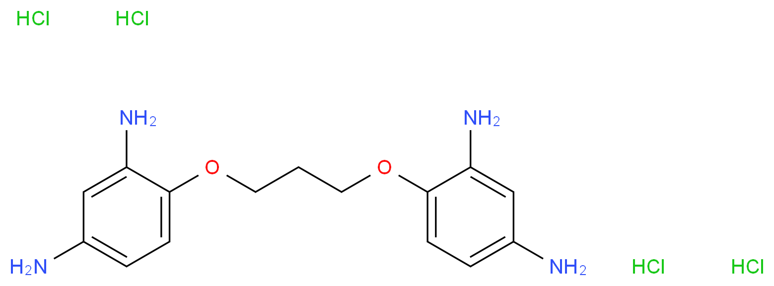 4,4'-(Propane-1,3-diylbis(oxy))bis(benzene-1,3-diamine) tetrahydrochloride_Molecular_structure_CAS_74918-21-1)