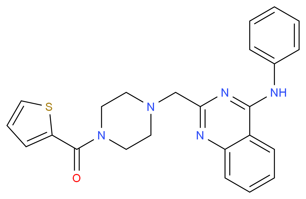 N-phenyl-2-{[4-(2-thienylcarbonyl)-1-piperazinyl]methyl}-4-quinazolinamine_Molecular_structure_CAS_)