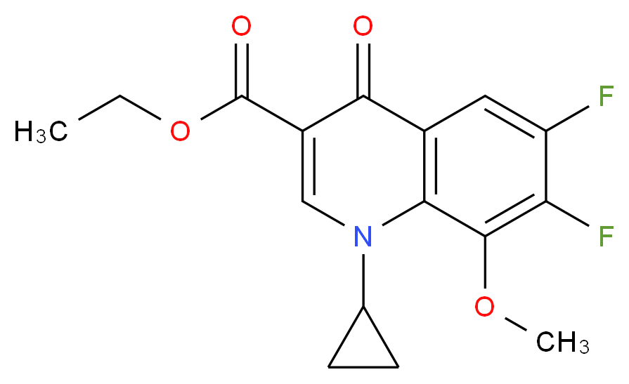 1-Cyclopropyl-6,7-difluoro-1,4-dihydro-8-methoxy-4-oxo-3-quinolinecarboxylic Acid Ethyl Ester_Molecular_structure_CAS_112811-71-9)